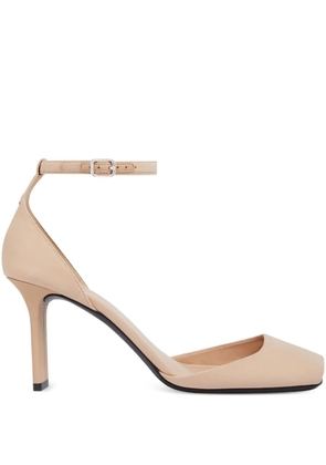 Courrèges peep-toe ankle-strap pumps - Neutrals