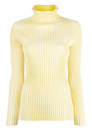 Tory Burch ribbed-knit roll-neck jumper - Yellow