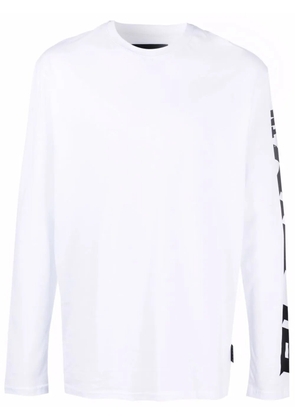 Philipp Plein round neck long-sleeved T-shirt - White