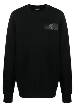 Plein Sport logo-patch crew neck sweatshirt - Black