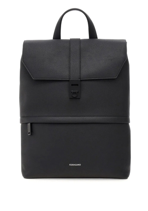 Ferragamo logo-debossed leather backpack - Black