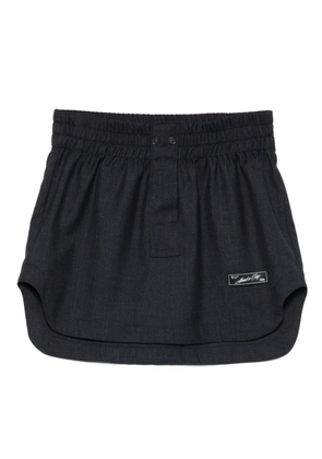 Erika Cavallini logo-patch mini skirt - Blue