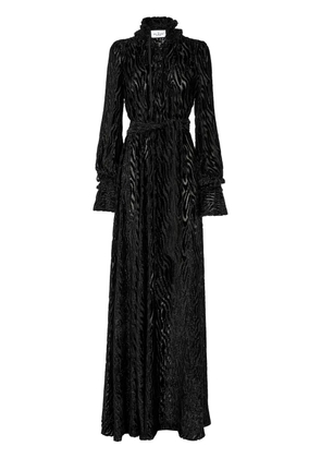 Philipp Plein Chiffon Gipsy devoré-effect dress - Black