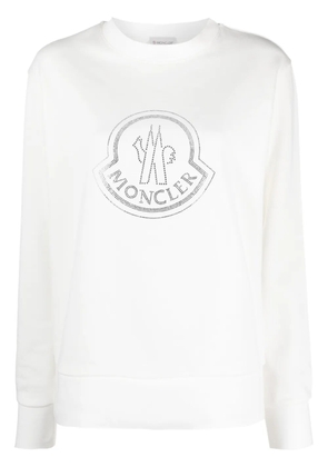 Moncler logo-embellished cotton sweatshirt - White