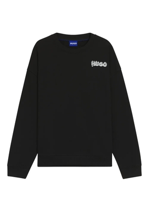 HUGO logo-print cotton sweatshirt - Black