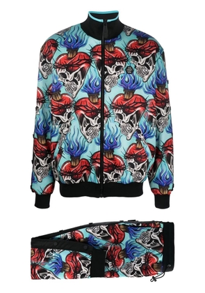 Philipp Plein graphic-print tracksuit - Blue