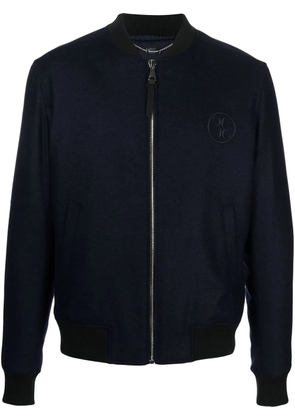 Billionaire embroidered-logo bomber jacket - Blue