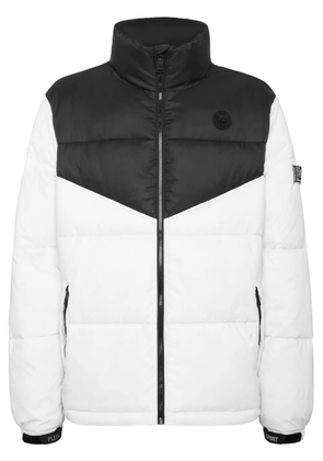 Plein Sport panelled puffer jacket - White