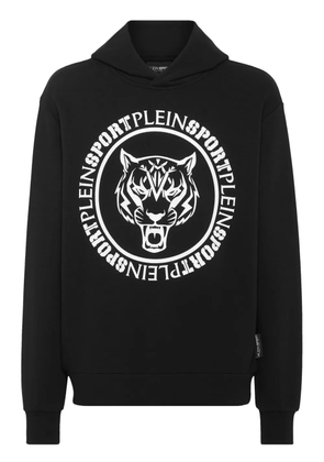Plein Sport Carbon Tiger cotton-blend hoodie - Black