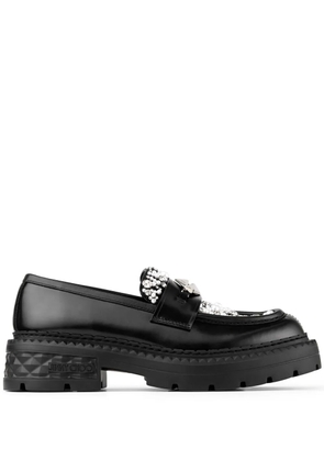 Jimmy Choo Marlow diamond loafers - Black