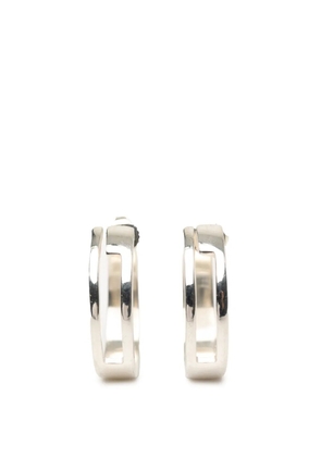 Gucci Pre-Owned 2000-2015 Sterling Silver Square G Cutout Hoop earrings
