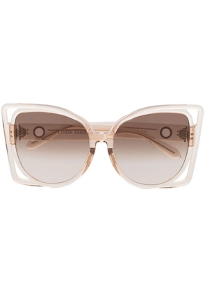 Linda Farrow cat-eye frame sunglasses - Neutrals