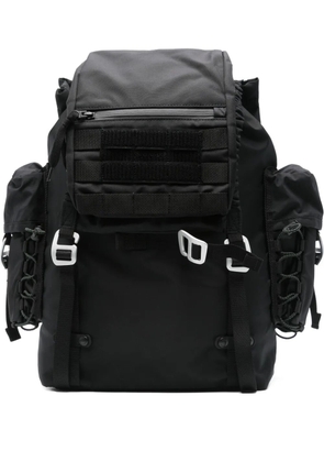 sacai drawstring flap backpack - Black