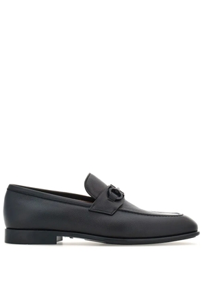 Ferragamo Gancini-buckle leather loafers - Black