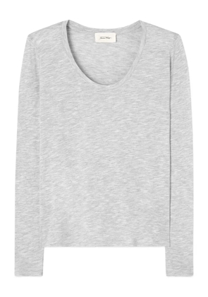 American Vintage Jacksonville long-sleeve scoop-neck top - Grey