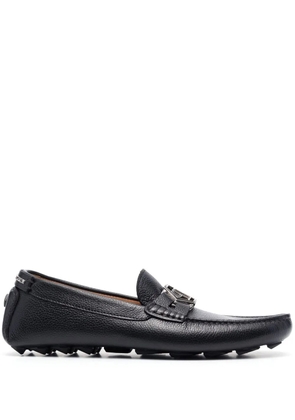 Philipp Plein logo moccasin loafers - Black