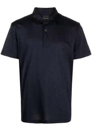 Billionaire plain button-placket polo shirt - Blue