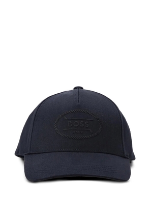 BOSS logo-plaque baseball cap - Blue