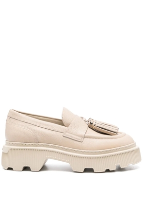 Santoni chunky loafers - Neutrals