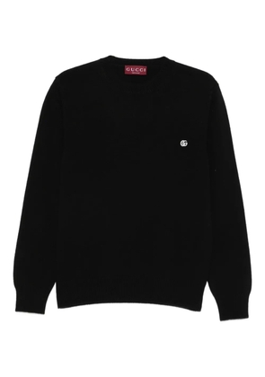 Gucci logo-plaque crew-neck sweater - Black