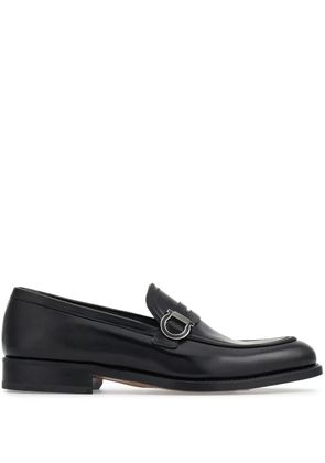 Ferragamo Gancini-plaque leather mocassins - Black
