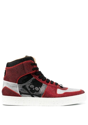 Philipp Plein Strass crystal-embellished hi-top sneakers - Black