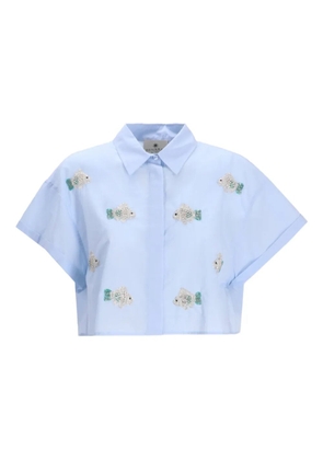 Benaras By Citrus embellished-fish shirt - Blue