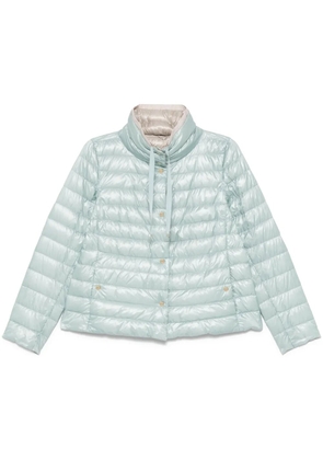 Herno drawstring-neck quilted jacket - Blue