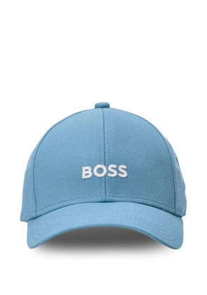 BOSS logo-embroidered cotton cap - Blue