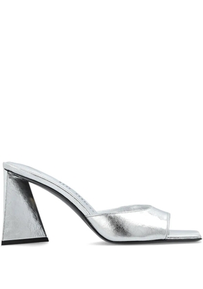 The Attico mini Devon 85mm leather sandals - Silver
