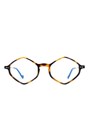 Eyepetizer Douze geometric-frame glasses - Brown