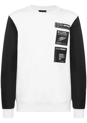 Plein Sport logo-appliqué sweatshirt - White