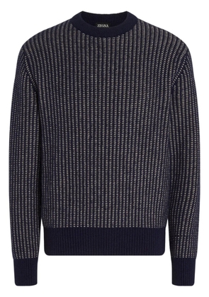 Zegna two-tone jumper - Blue