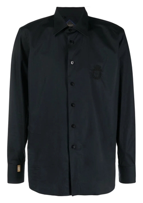 Billionaire logo-embroidered long-sleeve shirt - Black