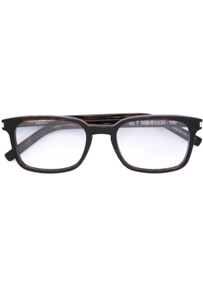 Saint Laurent Eyewear square frame glasses - Brown