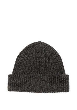 Agnona ribbed beanie hat - Grey