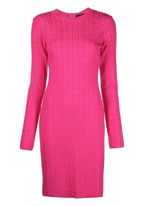 Givenchy 4G jacquard long-sleeved dress - Pink