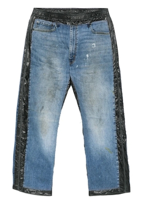 Needles contrasting-trim jeans - Black