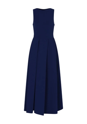 Emporio Armani pleated sleeveless maxi dress - Blue