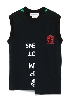 Marine Serre Regenerated graphic-T-shirts tank top - Black