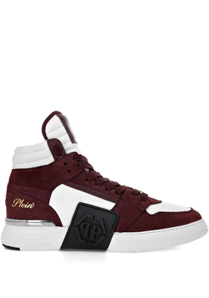 Philipp Plein Phantom Kicks mid-top leather sneakers - Red