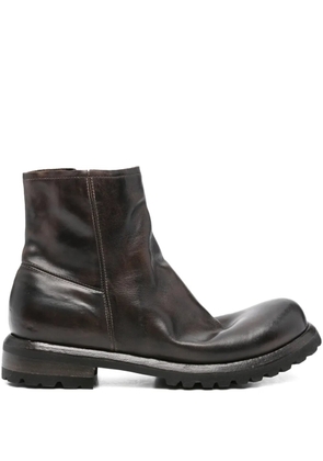 Shoto leather zip boots - Brown