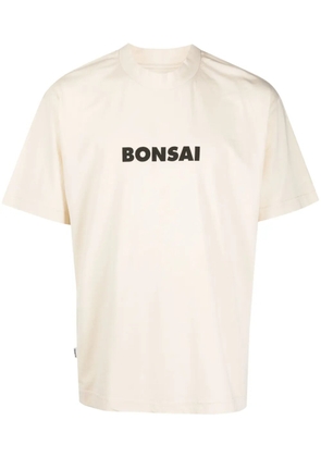 Bonsai logo-print cotton T-shirt - Neutrals