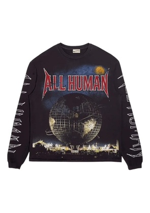 ALL HUMAN Worlds Fair graphic long-sleeve T-shirt - Black