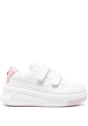 Acne Studios touch-strap platform sneakers - White