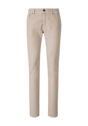 Jacob Cohën herringbone-pattern jeans - Neutrals