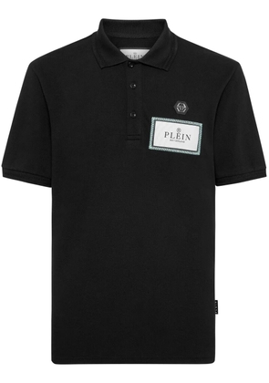 Philipp Plein logo-tag polo shirt - Black