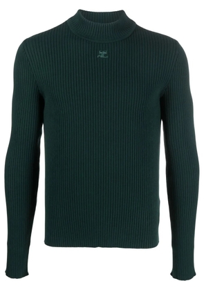 Courrèges ribbed-knit jumper - Green
