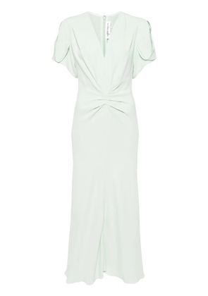 Victoria Beckham ruched-detail midi dress - Green