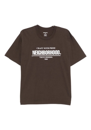 Neighborhood printed T-shirt - Brown
